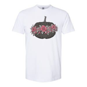 Lovely Flowered Pumpkin Softstyle CVC T-Shirt