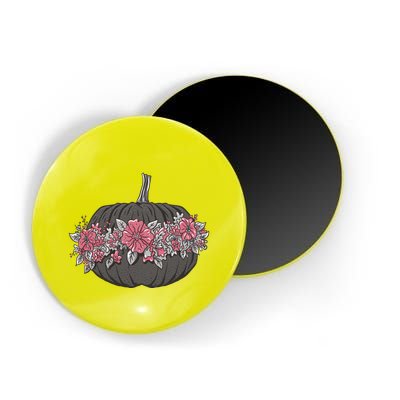 Lovely Flowered Pumpkin Magnet