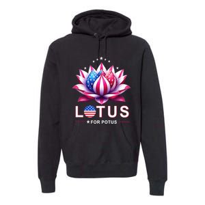 Lotus For Potus Kamala Harris 2024 President Trend Election Premium Hoodie