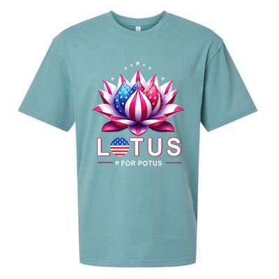 Lotus For Potus Kamala Harris 2024 President Trend Election Sueded Cloud Jersey T-Shirt