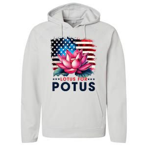 Lotus For Potus President Election Vote Performance Fleece Hoodie