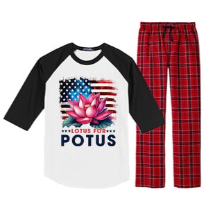 Lotus For Potus President Election Vote Raglan Sleeve Pajama Set