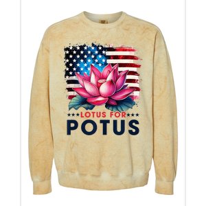 Lotus For Potus President Election Vote Colorblast Crewneck Sweatshirt