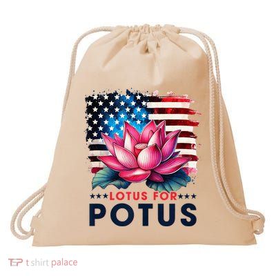 Lotus For Potus President Election Vote Drawstring Bag