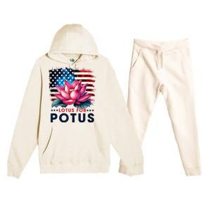 Lotus For Potus President Election Vote Premium Hooded Sweatsuit Set