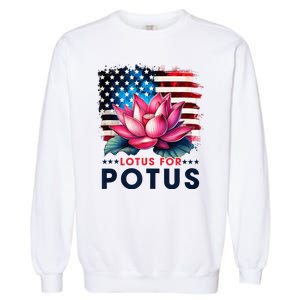 Lotus For Potus President Election Vote Garment-Dyed Sweatshirt