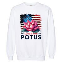 Lotus For Potus President Election Vote Garment-Dyed Sweatshirt