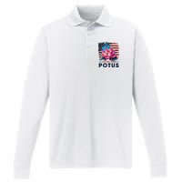 Lotus For Potus President Election Vote Performance Long Sleeve Polo