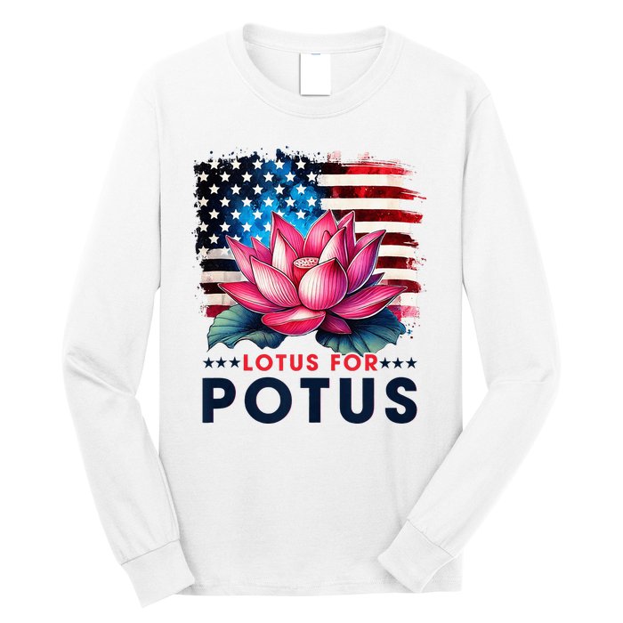 Lotus For Potus President Election Vote Long Sleeve Shirt