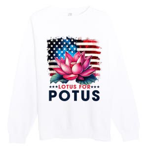 Lotus For Potus President Election Vote Premium Crewneck Sweatshirt