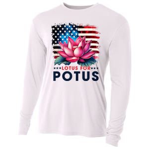 Lotus For Potus President Election Vote Cooling Performance Long Sleeve Crew