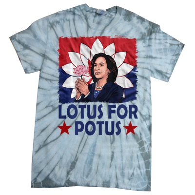 Lotus For Potus Kamala Harris 2024 Tie-Dye T-Shirt