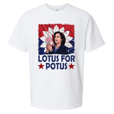 Lotus For Potus Kamala Harris 2024 Sueded Cloud Jersey T-Shirt