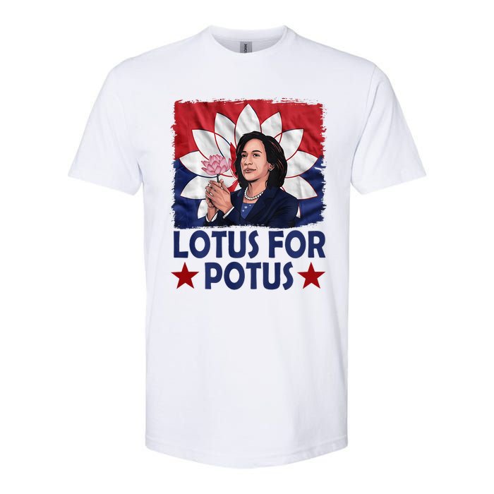 Lotus For Potus Kamala Harris 2024 Softstyle CVC T-Shirt