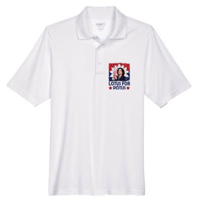 Lotus For Potus Kamala Harris 2024 Men's Origin Performance Pique Polo