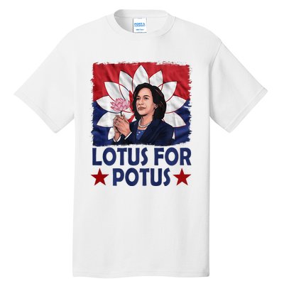 Lotus For Potus Kamala Harris 2024 Tall T-Shirt