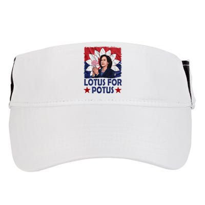 Lotus For Potus Kamala Harris 2024 Adult Drive Performance Visor