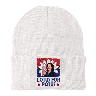 Lotus For Potus Kamala Harris 2024 Knit Cap Winter Beanie