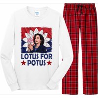 Lotus For Potus Kamala Harris 2024 Long Sleeve Pajama Set