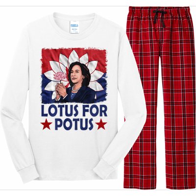 Lotus For Potus Kamala Harris 2024 Long Sleeve Pajama Set