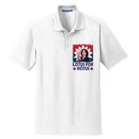 Lotus For Potus Kamala Harris 2024 Dry Zone Grid Polo