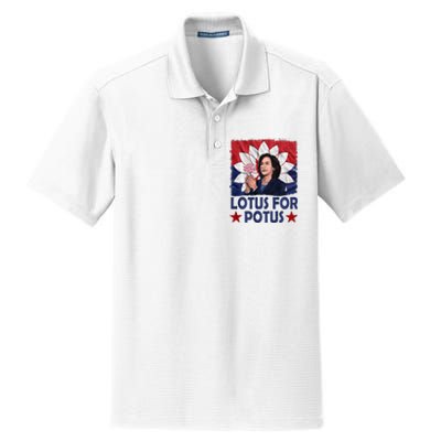 Lotus For Potus Kamala Harris 2024 Dry Zone Grid Polo