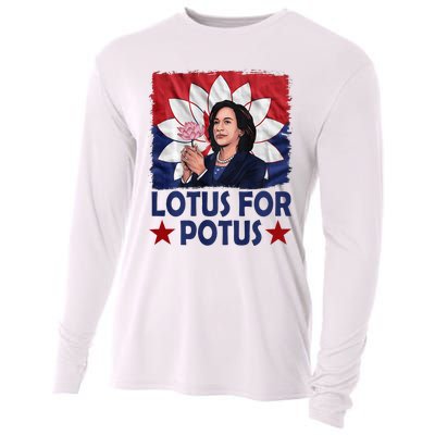 Lotus For Potus Kamala Harris 2024 Cooling Performance Long Sleeve Crew