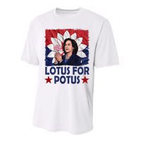 Lotus For Potus Kamala Harris 2024 Performance Sprint T-Shirt