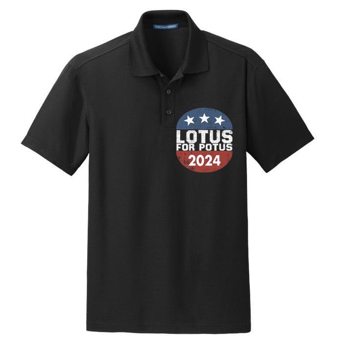 Lotus For Potus Kamala Harris 2024 Dry Zone Grid Polo