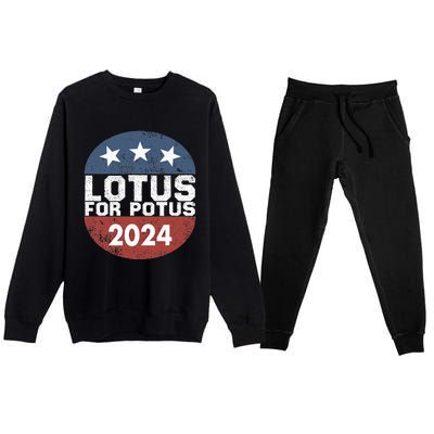 Lotus For Potus Kamala Harris 2024 Premium Crewneck Sweatsuit Set