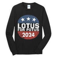 Lotus For Potus Kamala Harris 2024 Tall Long Sleeve T-Shirt