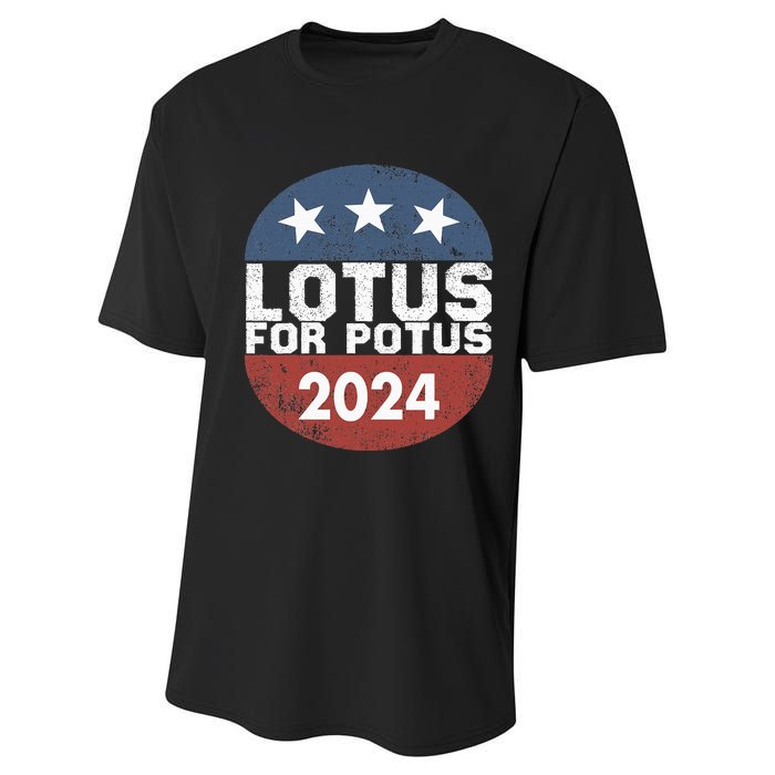 Lotus For Potus Kamala Harris 2024 Performance Sprint T-Shirt