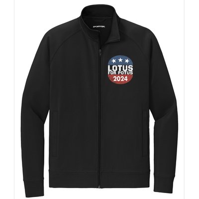 Lotus For Potus Kamala Harris 2024 Stretch Full-Zip Cadet Jacket