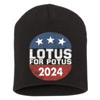 Lotus For Potus Kamala Harris 2024 Short Acrylic Beanie