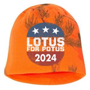 Lotus For Potus Kamala Harris 2024 Kati - Camo Knit Beanie