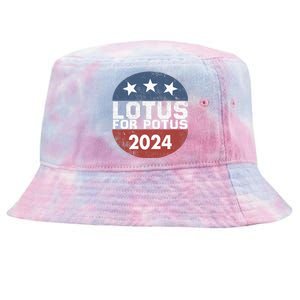 Lotus For Potus Kamala Harris 2024 Tie-Dyed Bucket Hat