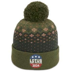 Lotus For Potus Kamala Harris 2024 The Baniff Cuffed Pom Beanie