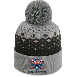 Lotus For Potus Usa Election The Baniff Cuffed Pom Beanie