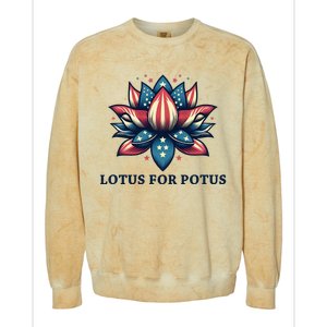 Lotus For Potus Usa Election Colorblast Crewneck Sweatshirt