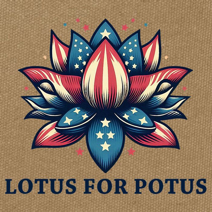 Lotus For Potus Usa Election Cotton Canvas Backpack