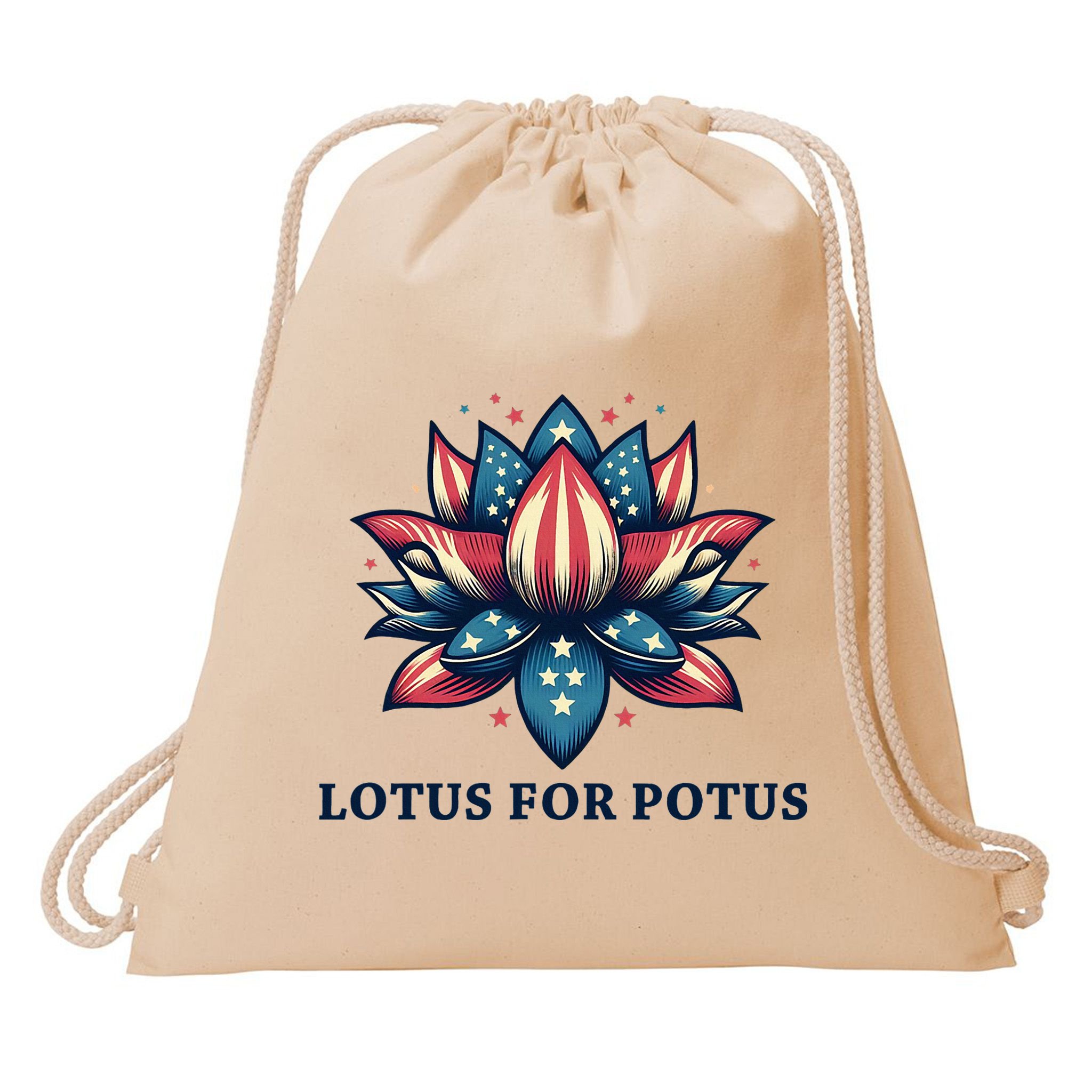 Lotus For Potus Usa Election Drawstring Bag