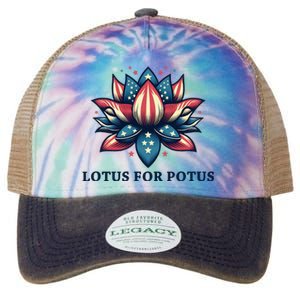 Lotus For Potus Usa Election Legacy Tie Dye Trucker Hat