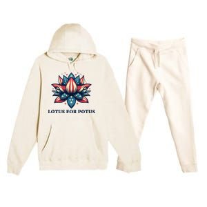 Lotus For Potus Usa Election Premium Hooded Sweatsuit Set