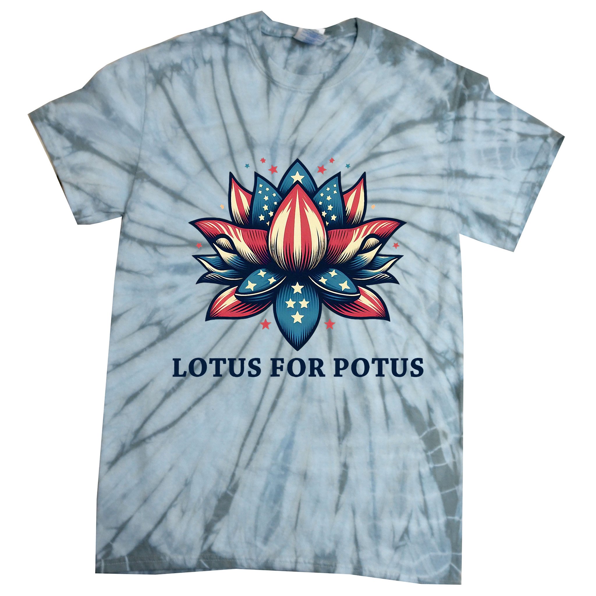 Lotus For Potus Usa Election Tie-Dye T-Shirt