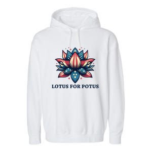 Lotus For Potus Usa Election Garment-Dyed Fleece Hoodie