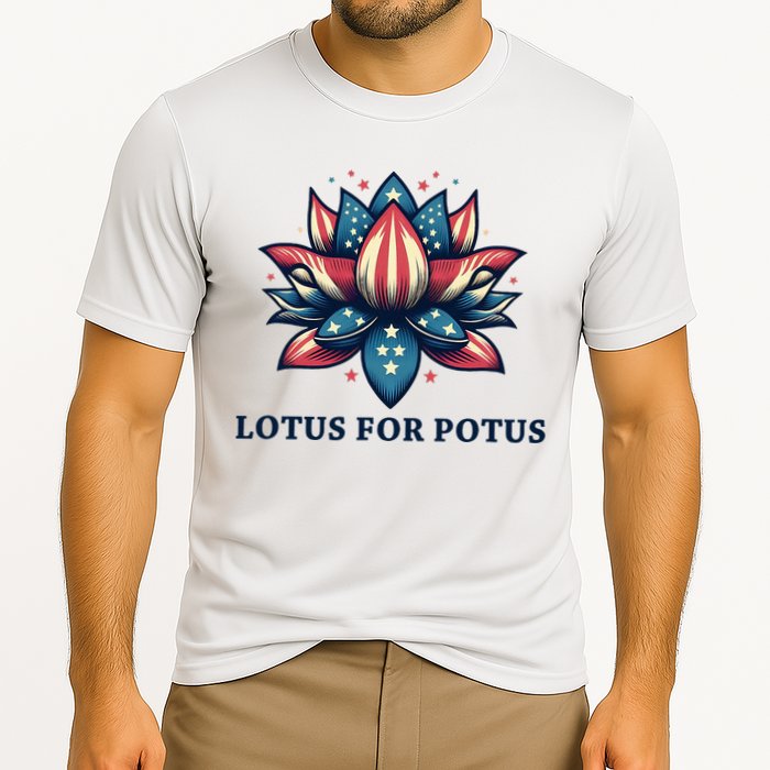 Lotus For Potus Usa Election Cooling Performance Crew T-Shirt