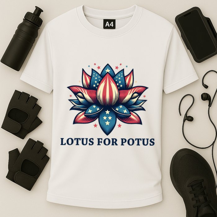 Lotus For Potus Usa Election Cooling Performance Crew T-Shirt