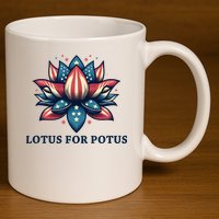 Lotus For Potus Usa Election 11oz C Handle Ceramic Mug