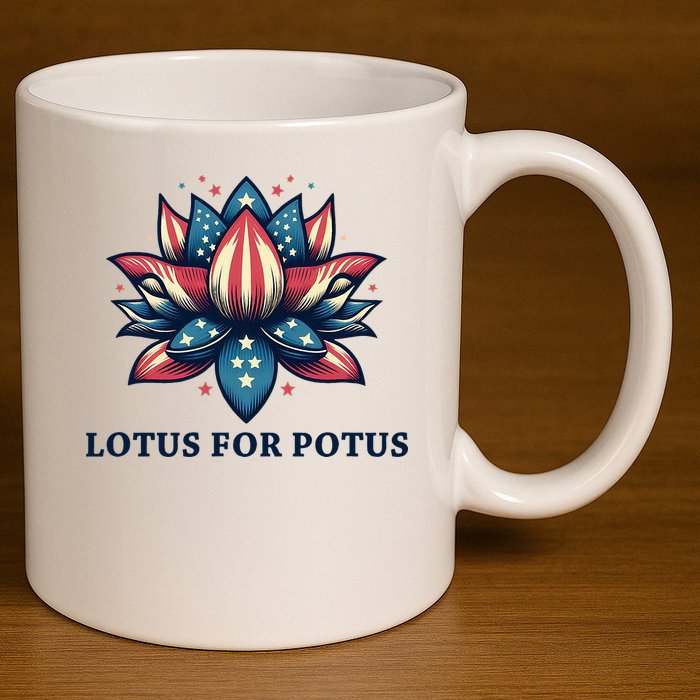 Lotus For Potus Usa Election 11oz C Handle Ceramic Mug