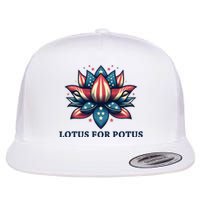 Lotus For Potus Usa Election Flat Bill Trucker Hat